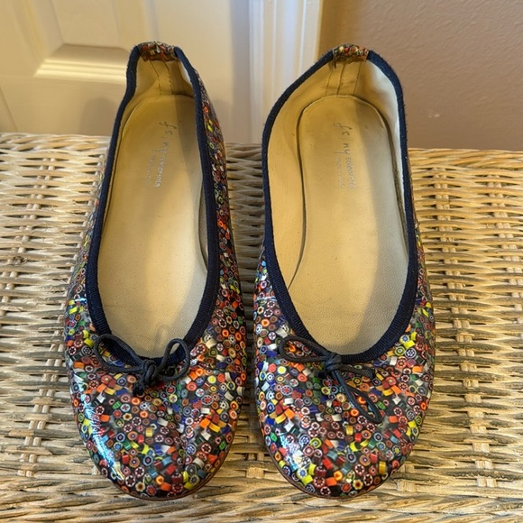 FS/NY French Sole Prints ballet flats multicolor sz 39 made in Italy - Picture 1 of 10